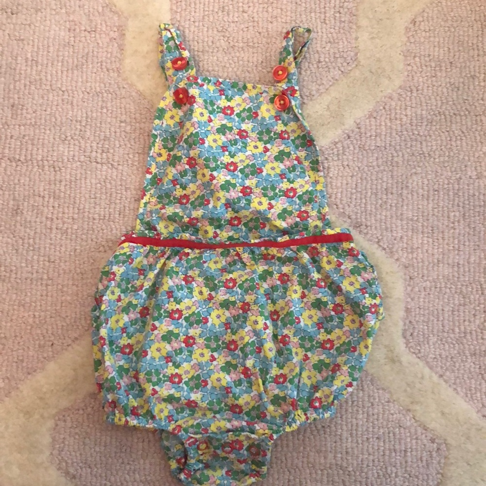 Baby Boden 18-24m. Floral romper blue yellow red